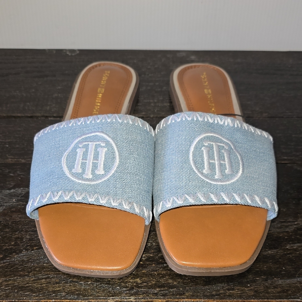 Tommy Hilfiger Women's Blue Slide Sandals